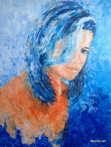 Inge. Afmeting 80 x 100 cm. Acryl op doek.